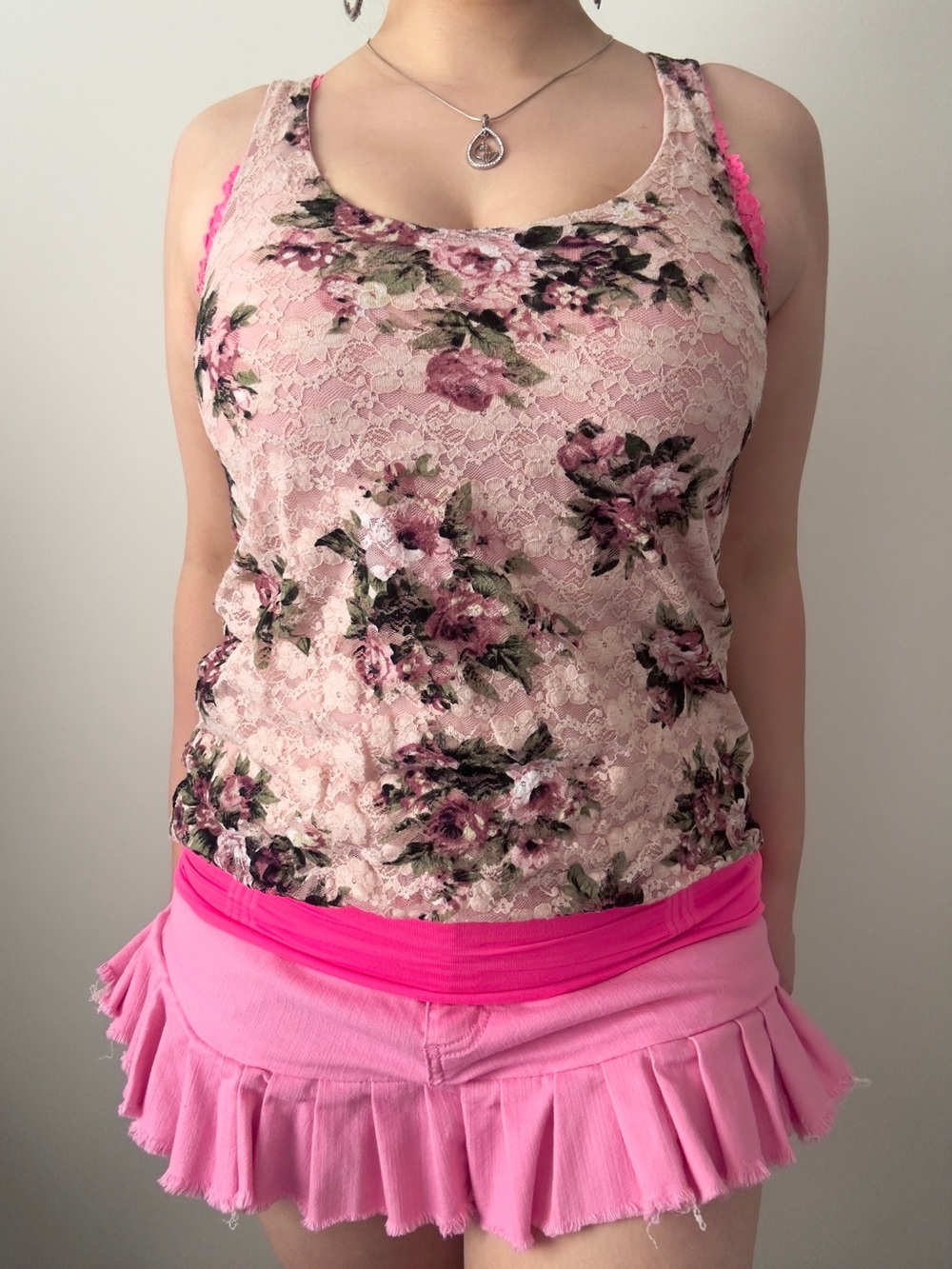 2010s lace floral top boho chic